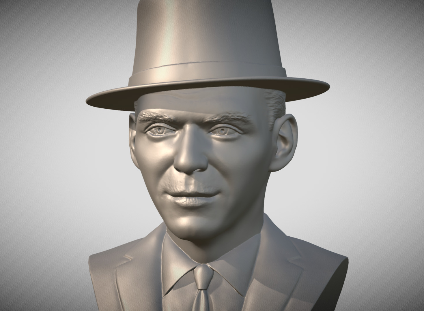 Frank Sinatra bust 3D print model_1