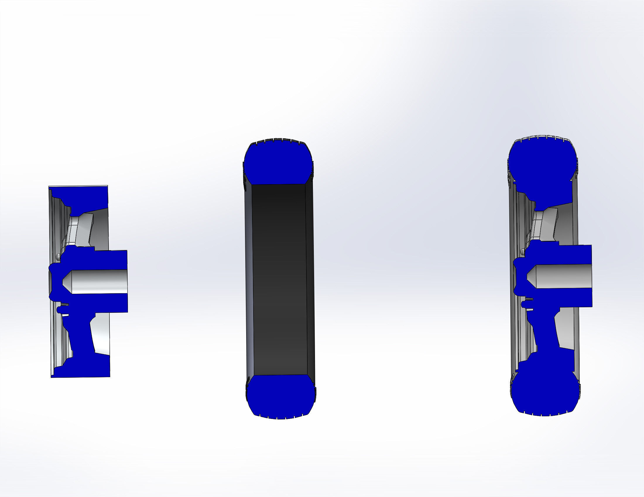 Set of wheels Summit Fast-Five for scale model dragster 3D print model_13