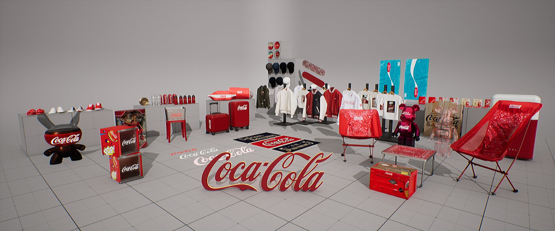 Coca-Cola Brand Merch - 40 Models 3D model_3