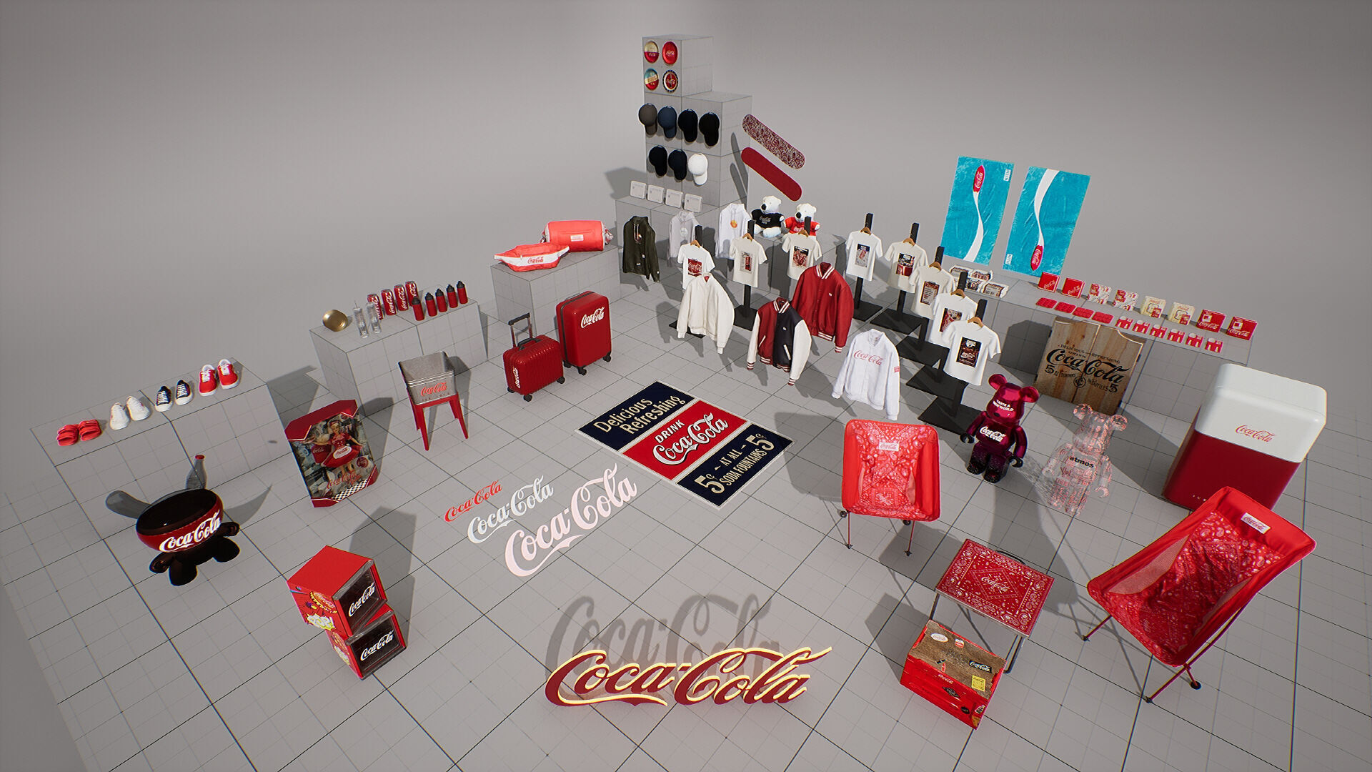 Coca-Cola Brand Merch - 40 Models 3D model_2