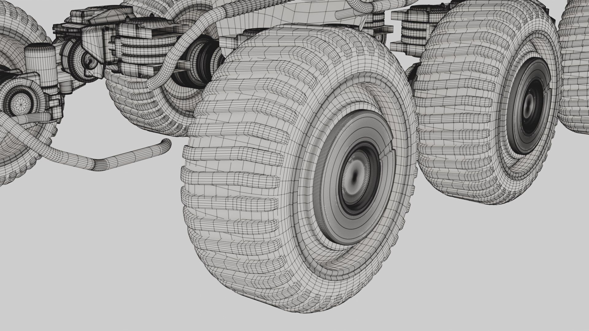 Futuristic Armoured Vehicle 8 Wheel Sci-Fi Rover Snow and Sand 3D model_22