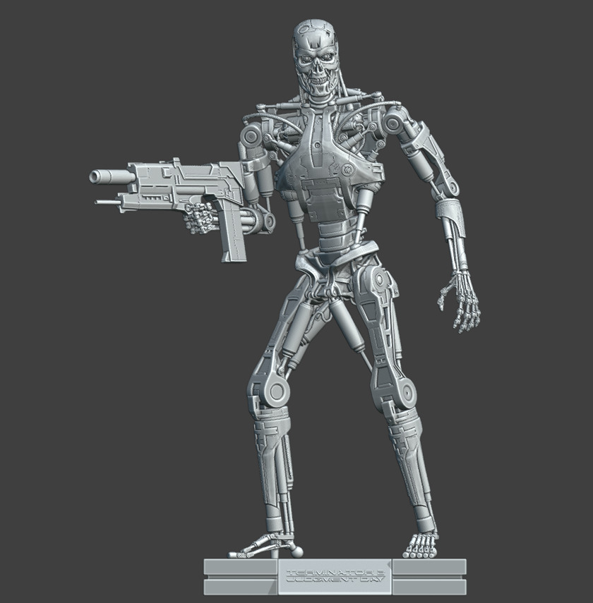 Terminator T-800 Endoskeleton Rekvizit T2 V5 3D print model_4