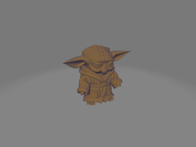 Baby Yoda Sculpture 3D print model_4