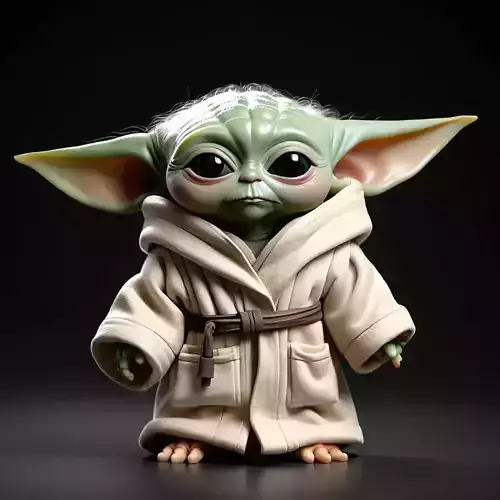 Baby Yoda Sculpture