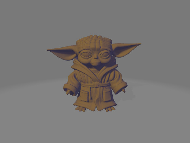 Baby Yoda Sculpture 3D print model_1