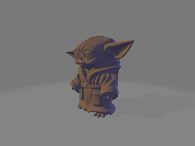 Baby Yoda Sculpture 3D print model_2