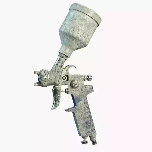 Used Paint Spray Gun PBR Low-poly 3D model Used Paint Spray Gun PBR Low-poly 3D model