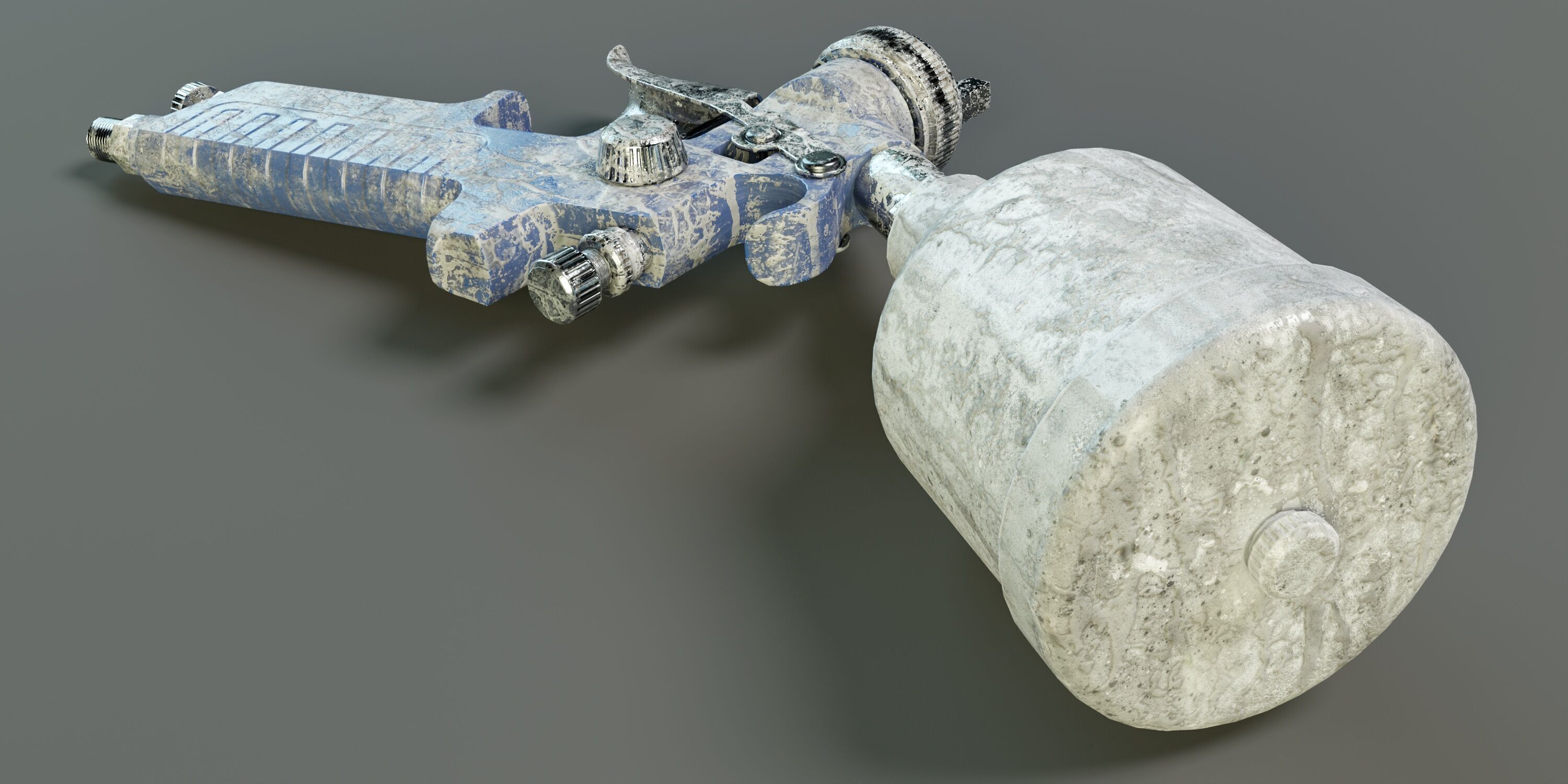 Used Paint Spray Gun PBR Low-poly 3D model_6