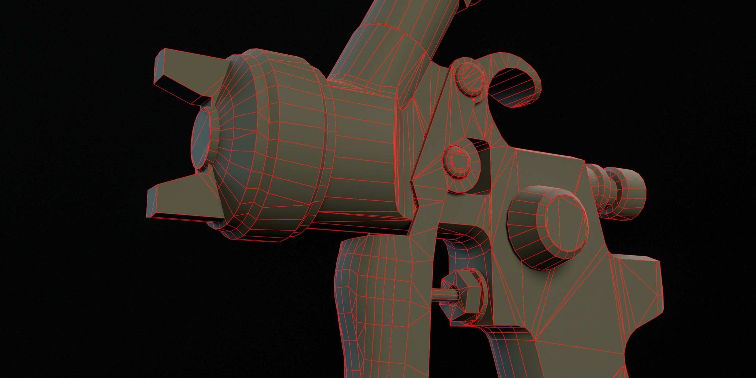 Used Paint Spray Gun PBR Low-poly 3D model_9