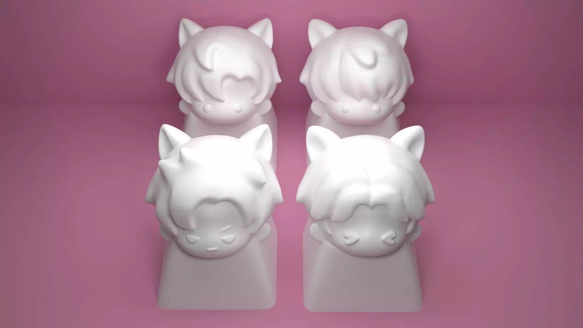 Cat Ears Keycaps Love and Deepspace Inspired 3D print model
