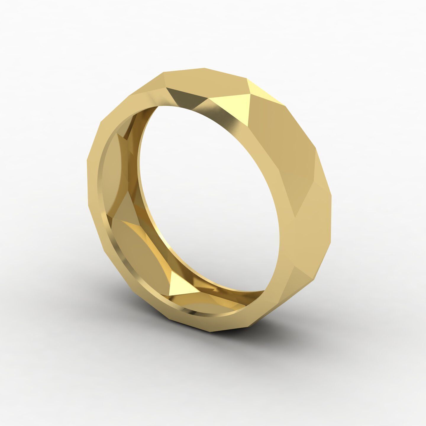 Facet Ring 02 3D print model_1