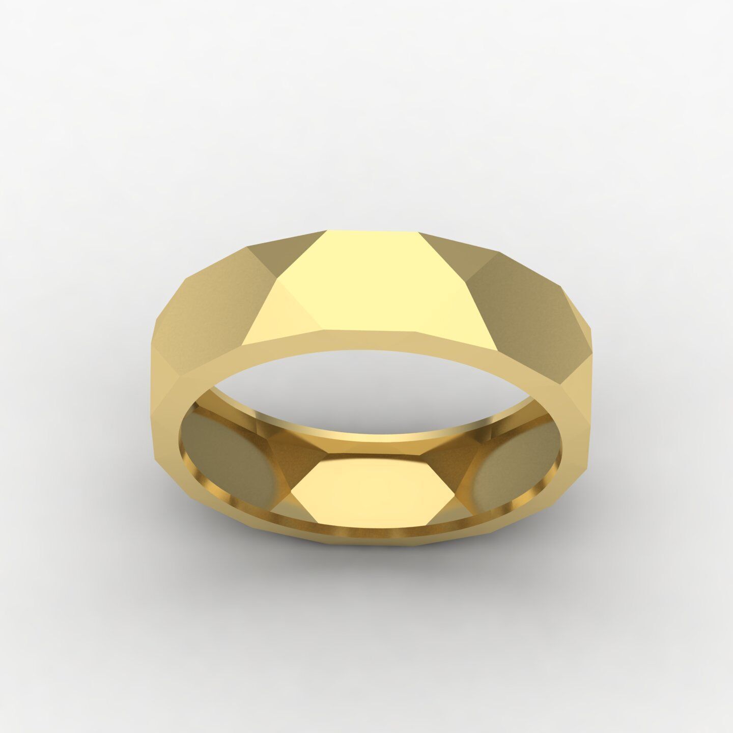 Facet Ring 02 3D print model_3