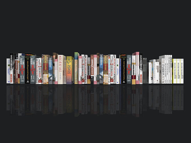 books Low-poly 3D model