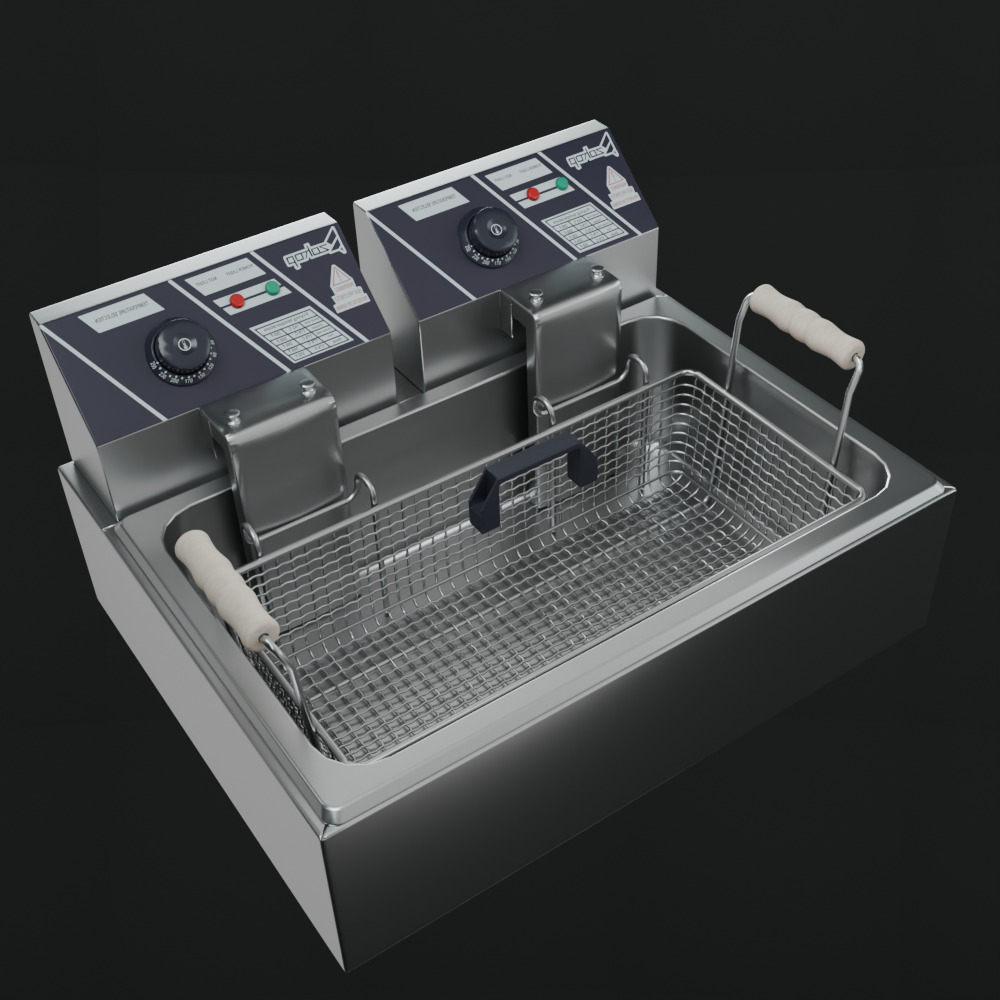 electric fryer 3D model_1