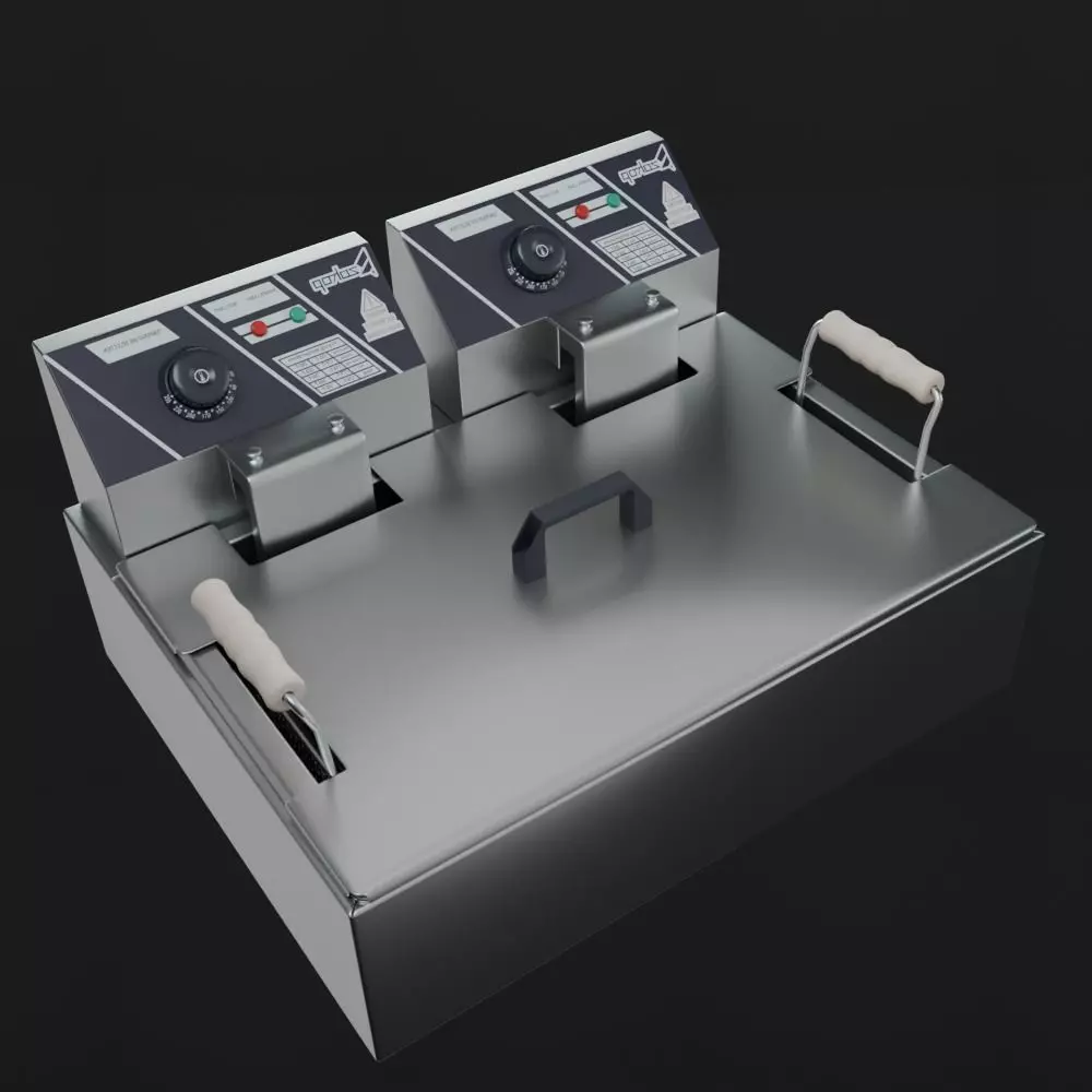 electric fryer 3D model_0