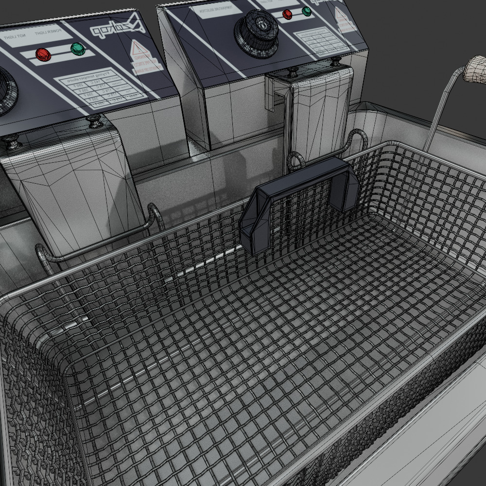 electric fryer 3D model_2