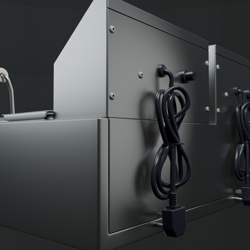 electric fryer 3D model_3