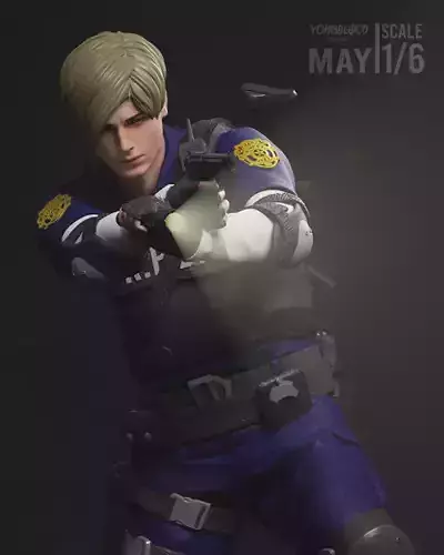 Leon S Kennedy Resident Evil  2 STL - Yongblood Sculpture 3D print model