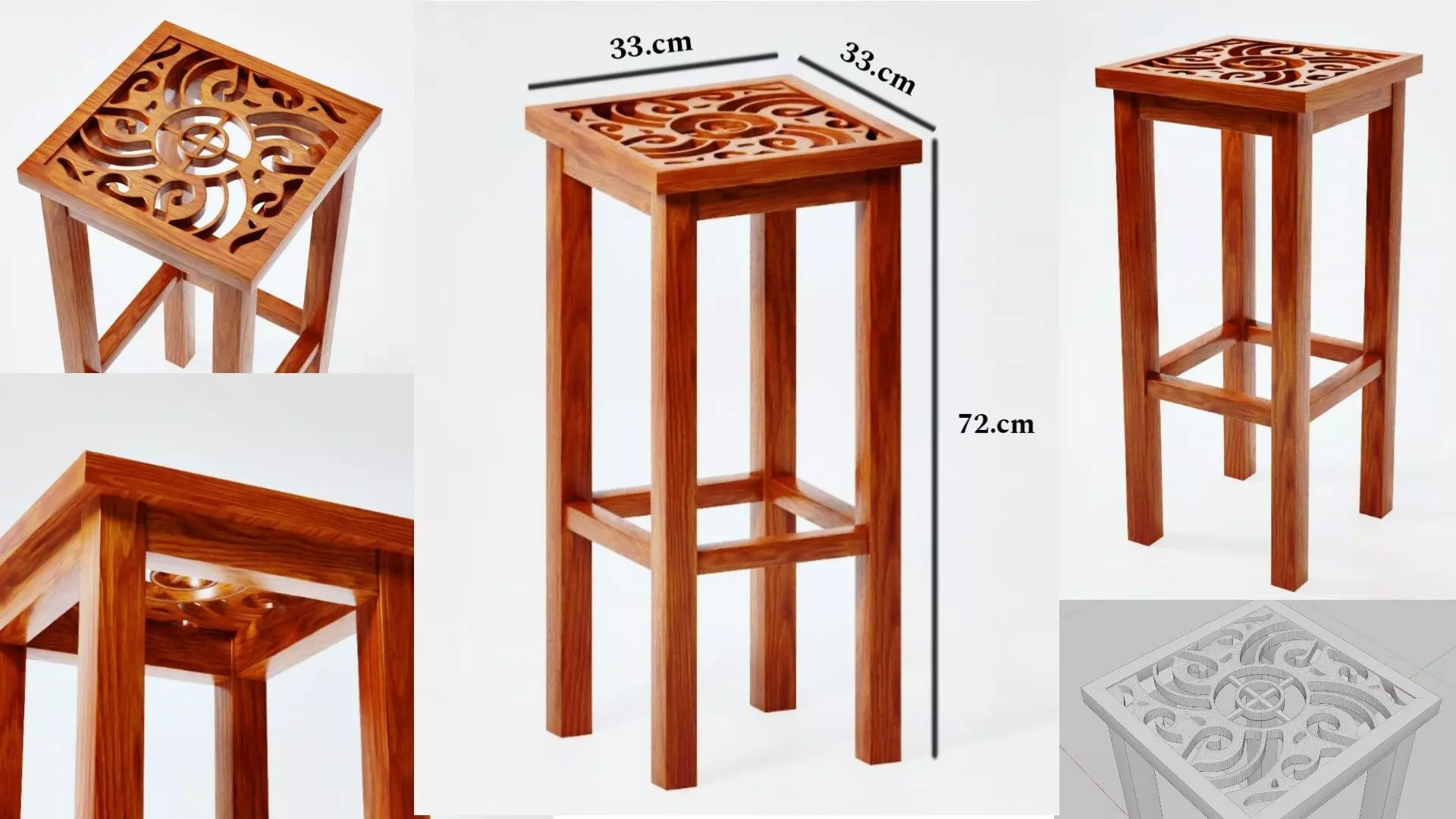 Interior Furniture Stool 3D model