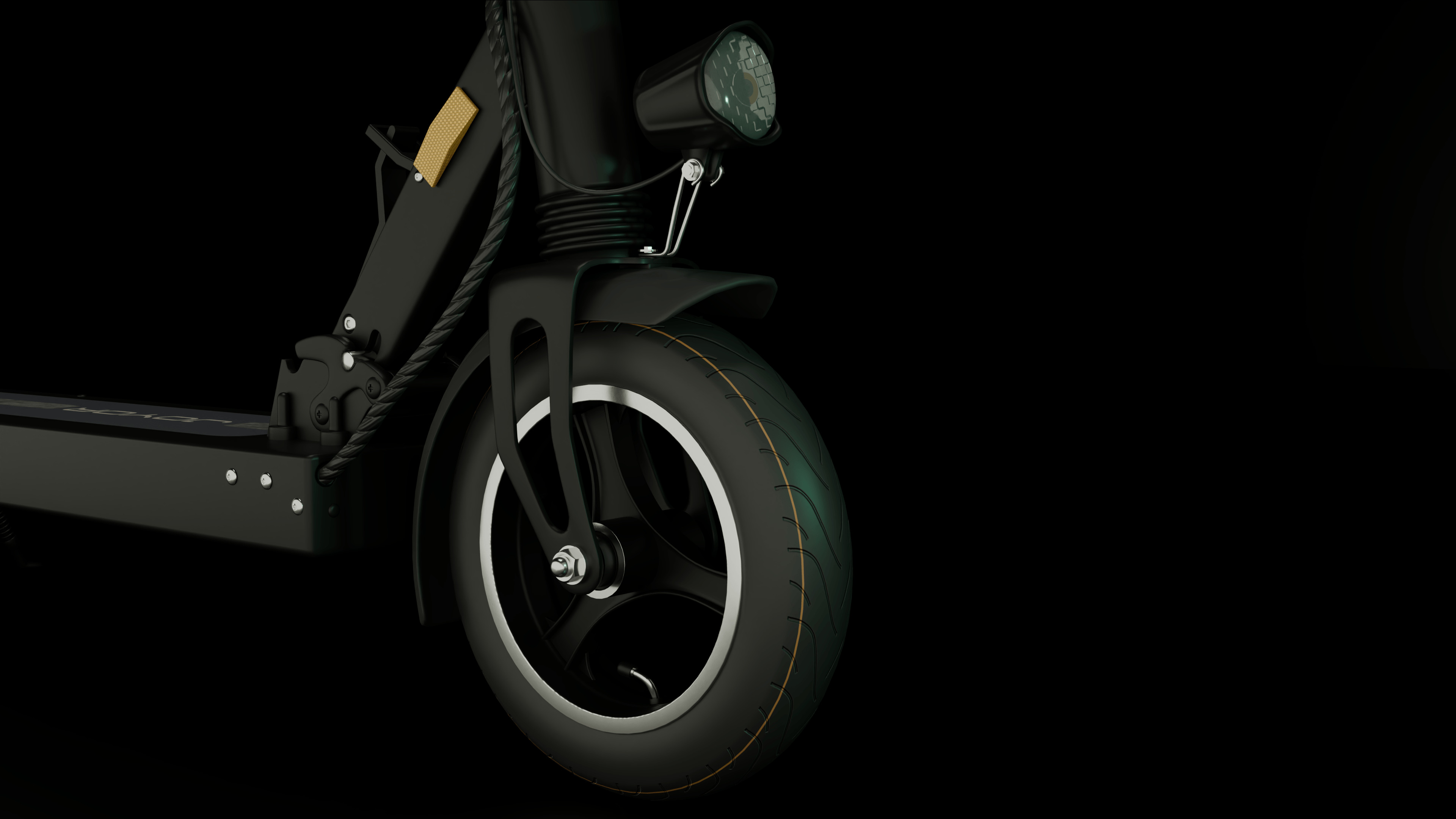 Electric Scooter Low-poly 3D model_5