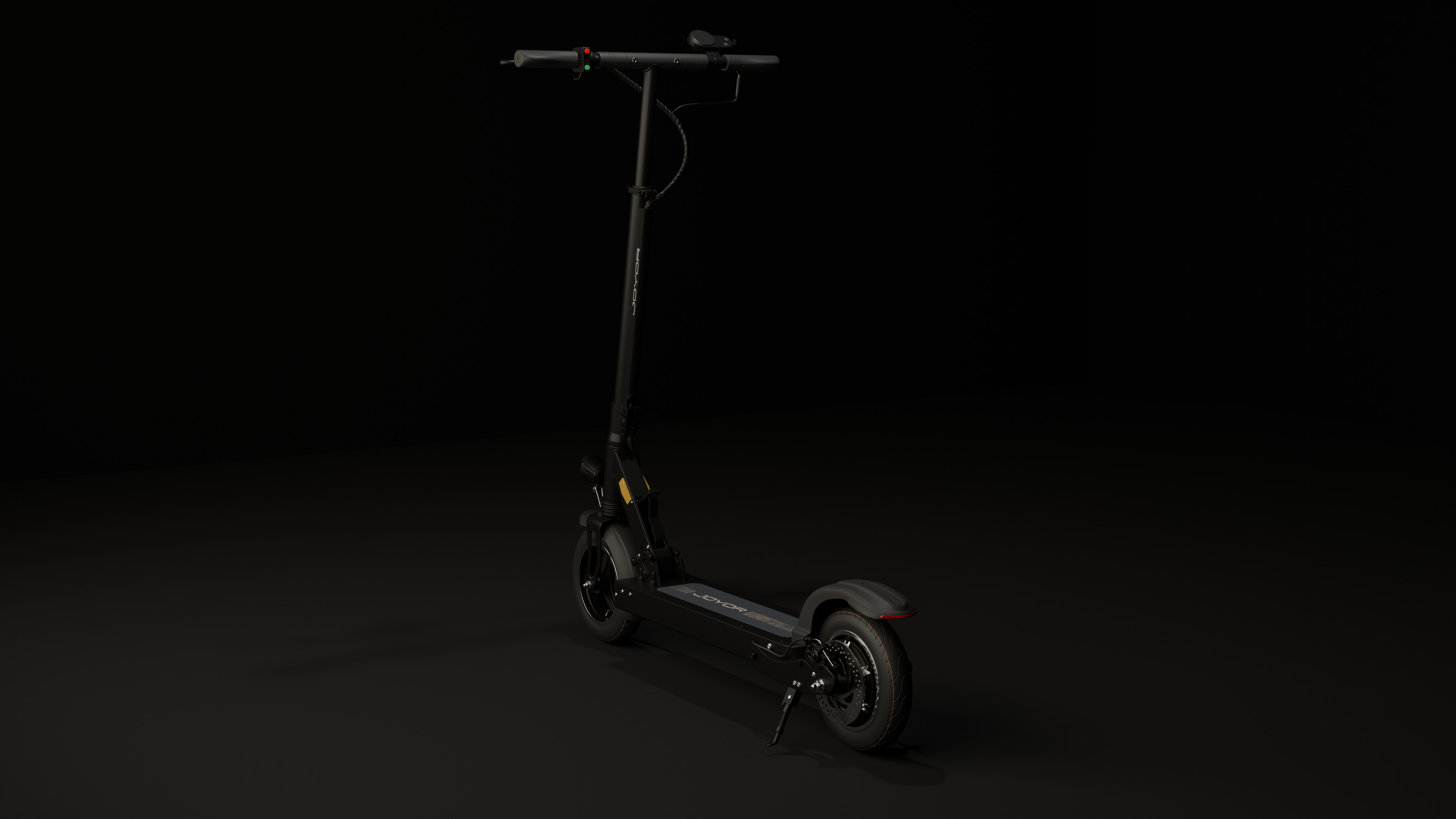 Electric Scooter Low-poly 3D model_1