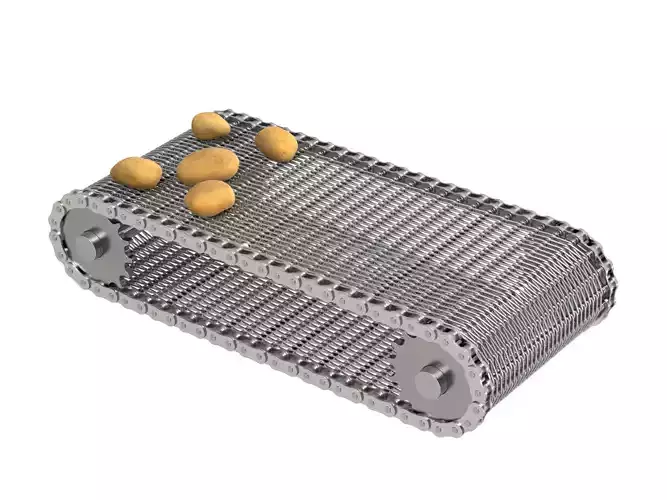 Editable Animated Wire Mesh Belt 3D model