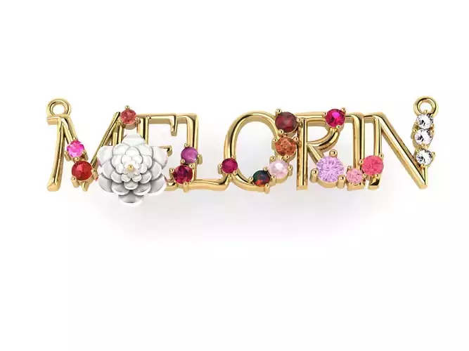 MELORIN name necklace 3D print model