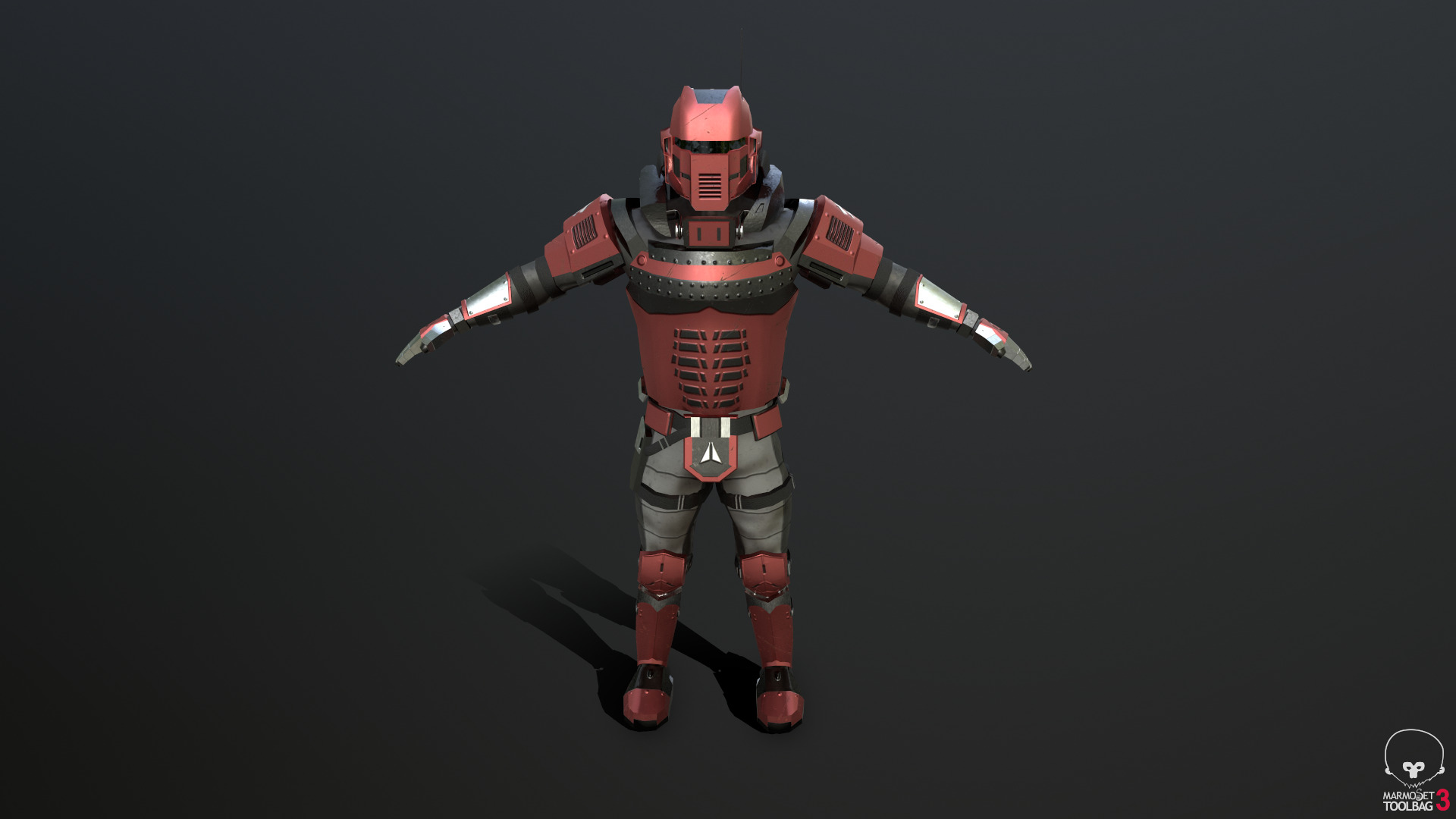 Futuristic Soldier Low-poly 3D model_7