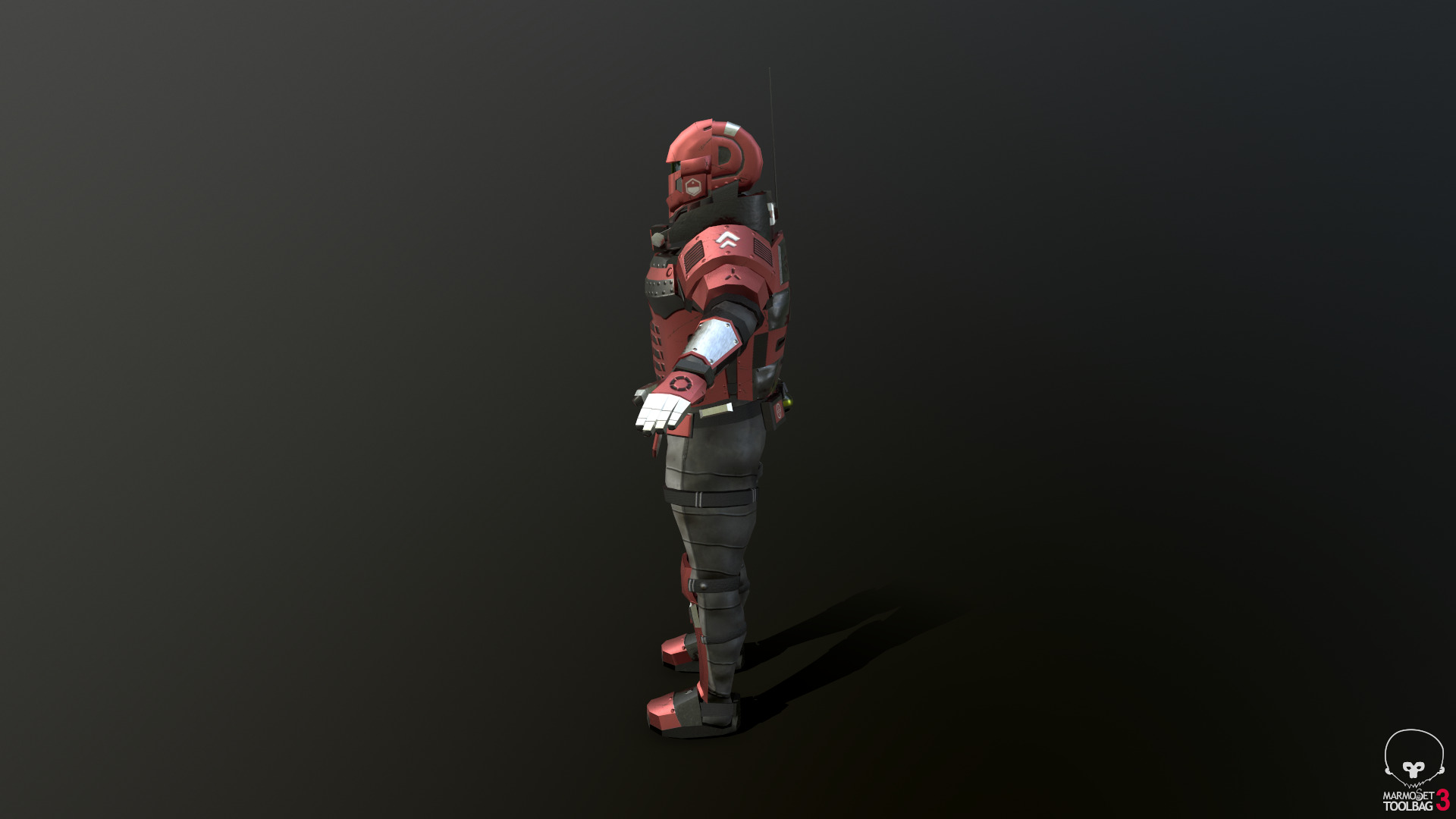 Futuristic Soldier Low-poly 3D model_10