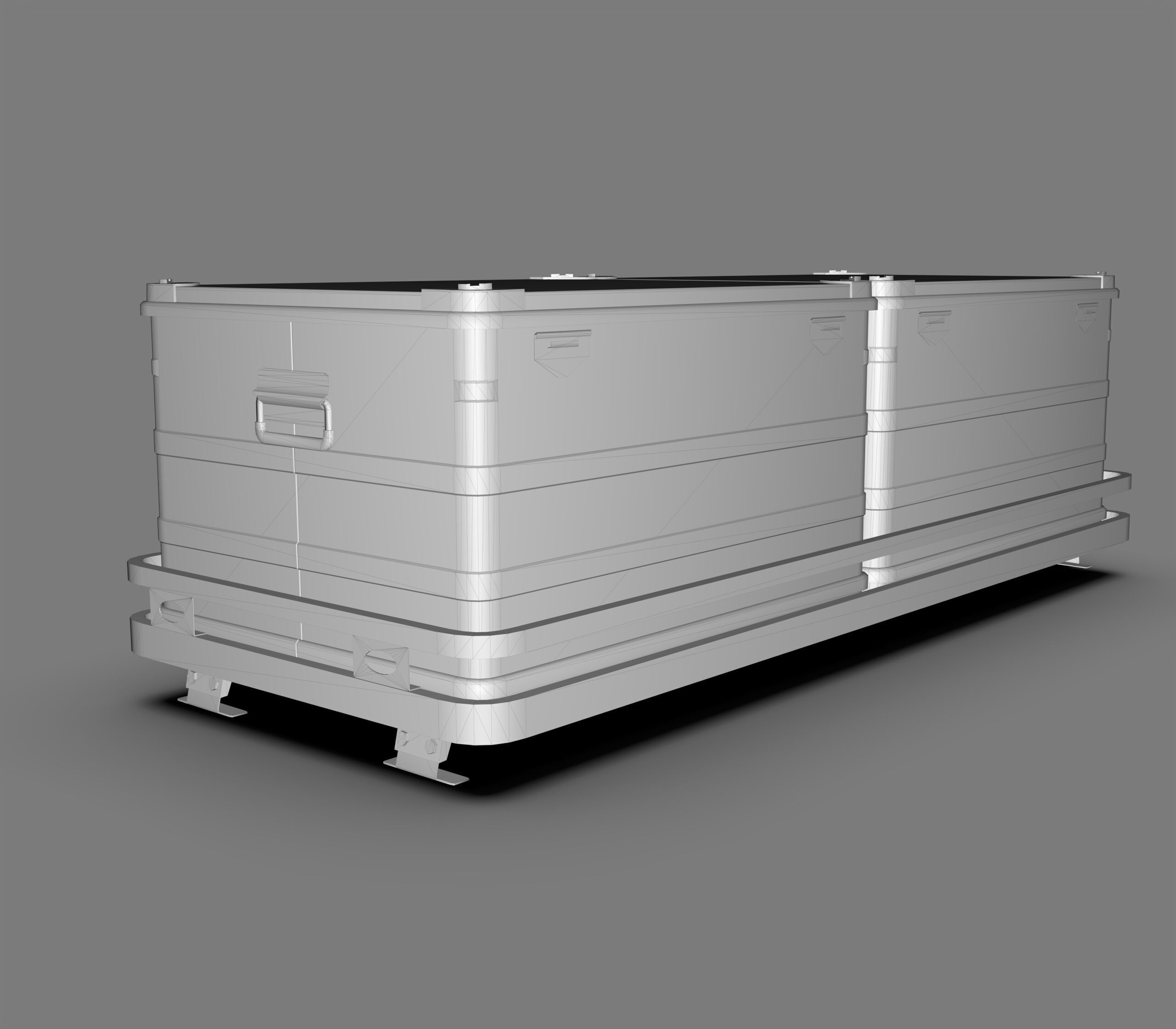Generic Off-Road Storage Boxes Low-poly 3D model_10