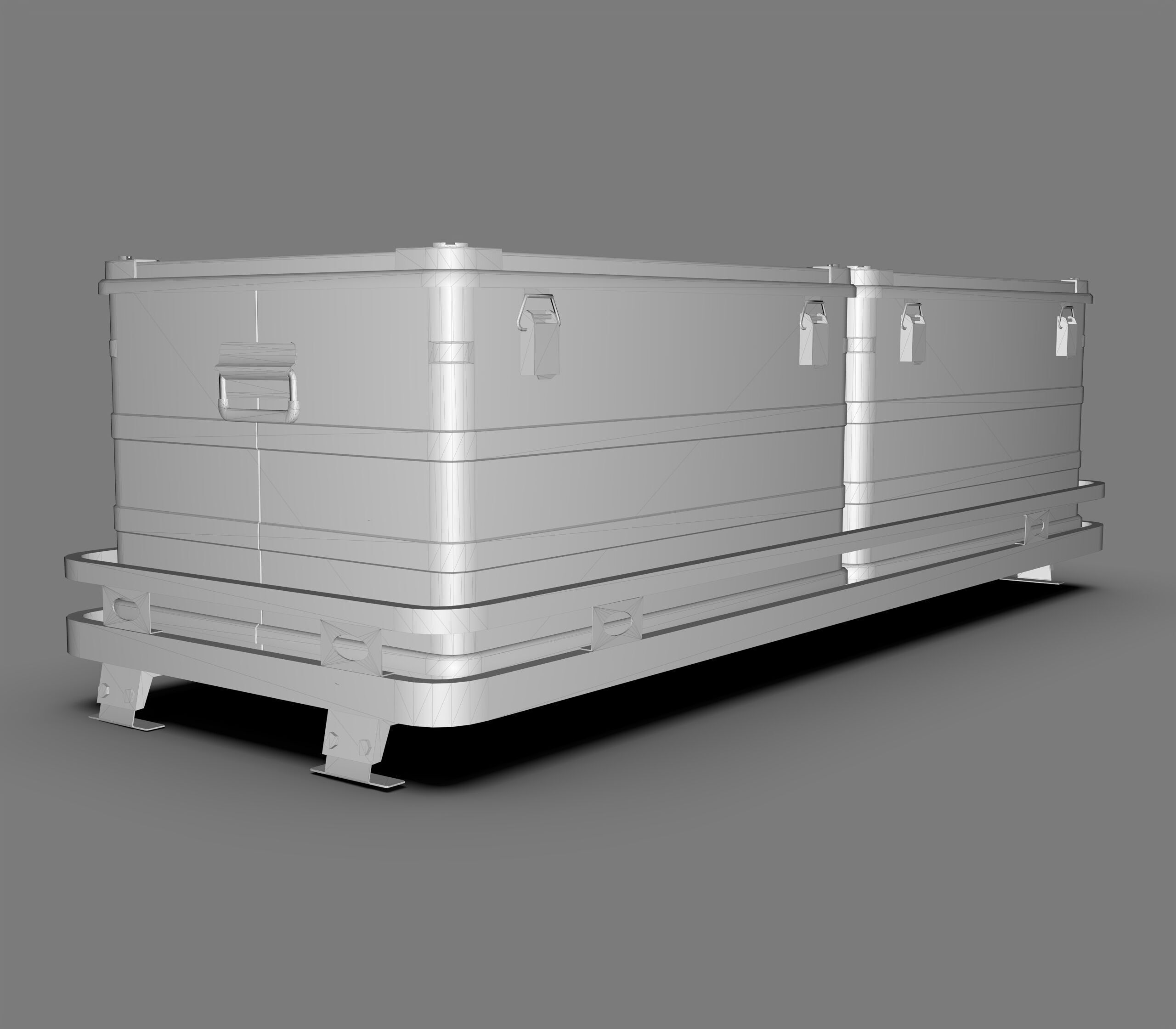 Generic Off-Road Storage Boxes Low-poly 3D model_7