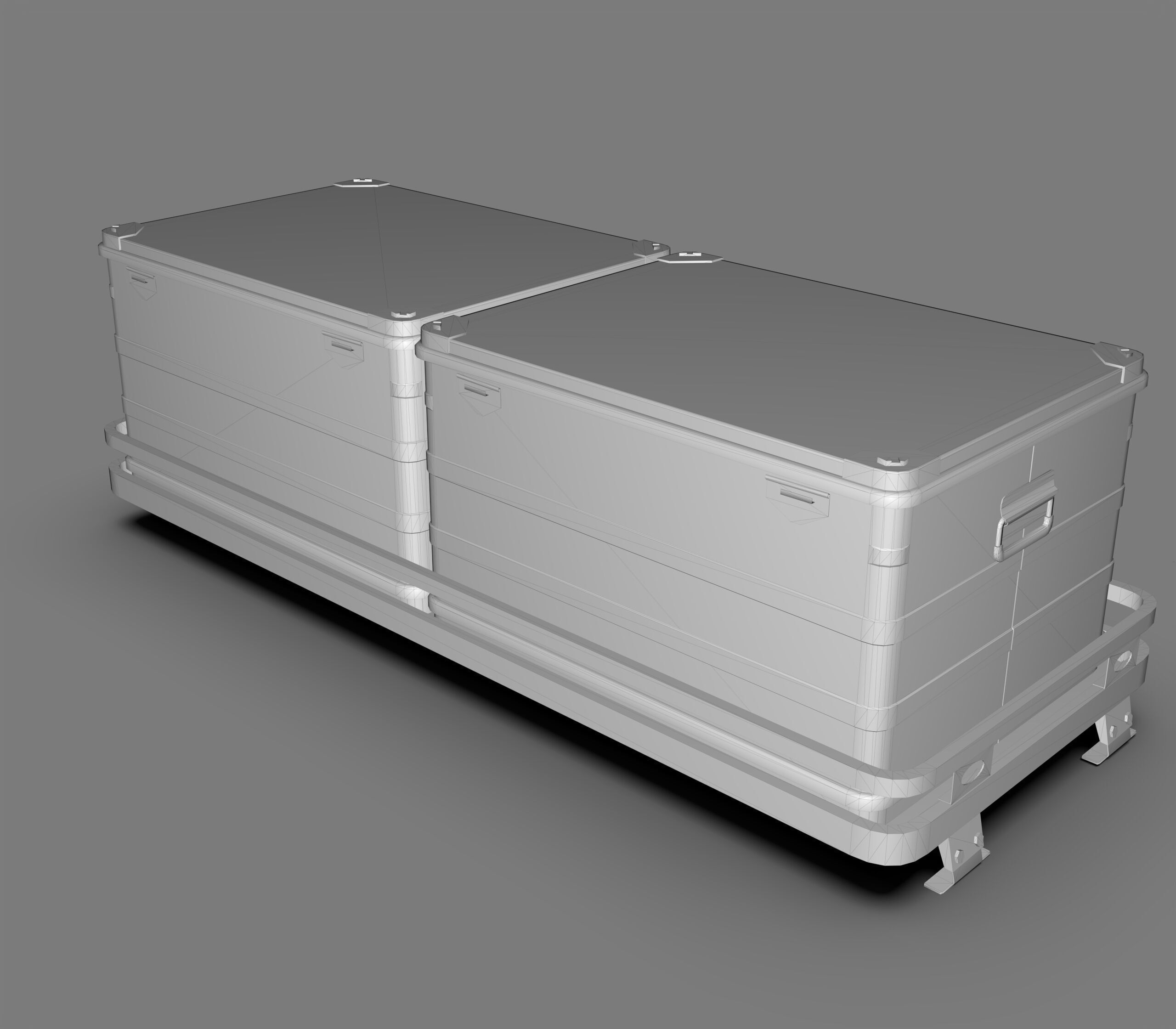 Generic Off-Road Storage Boxes Low-poly 3D model_9
