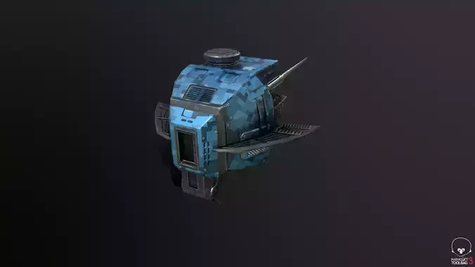 Fighter Drone Low-poly 3D model