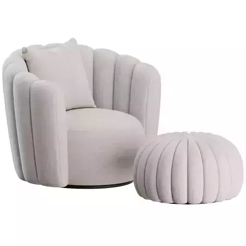 Sweet Art Armchair and Pouf by Boconcept