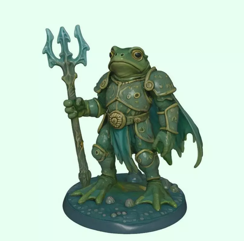 Tideguard Sentinel Frog Warrior of the Tidewalkers 3D print model_0