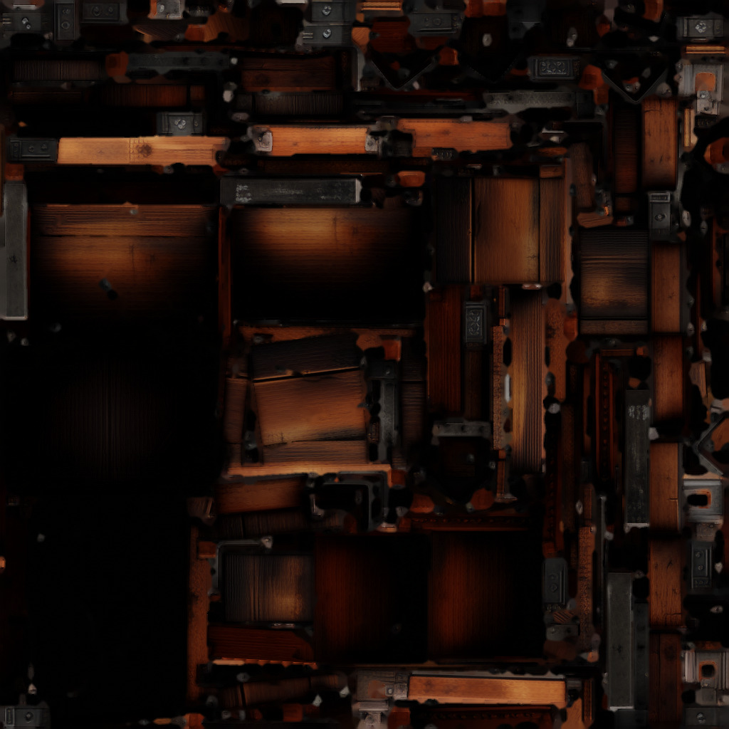 Classic Wooden Crate with Metal Reinforcements 3D model_10