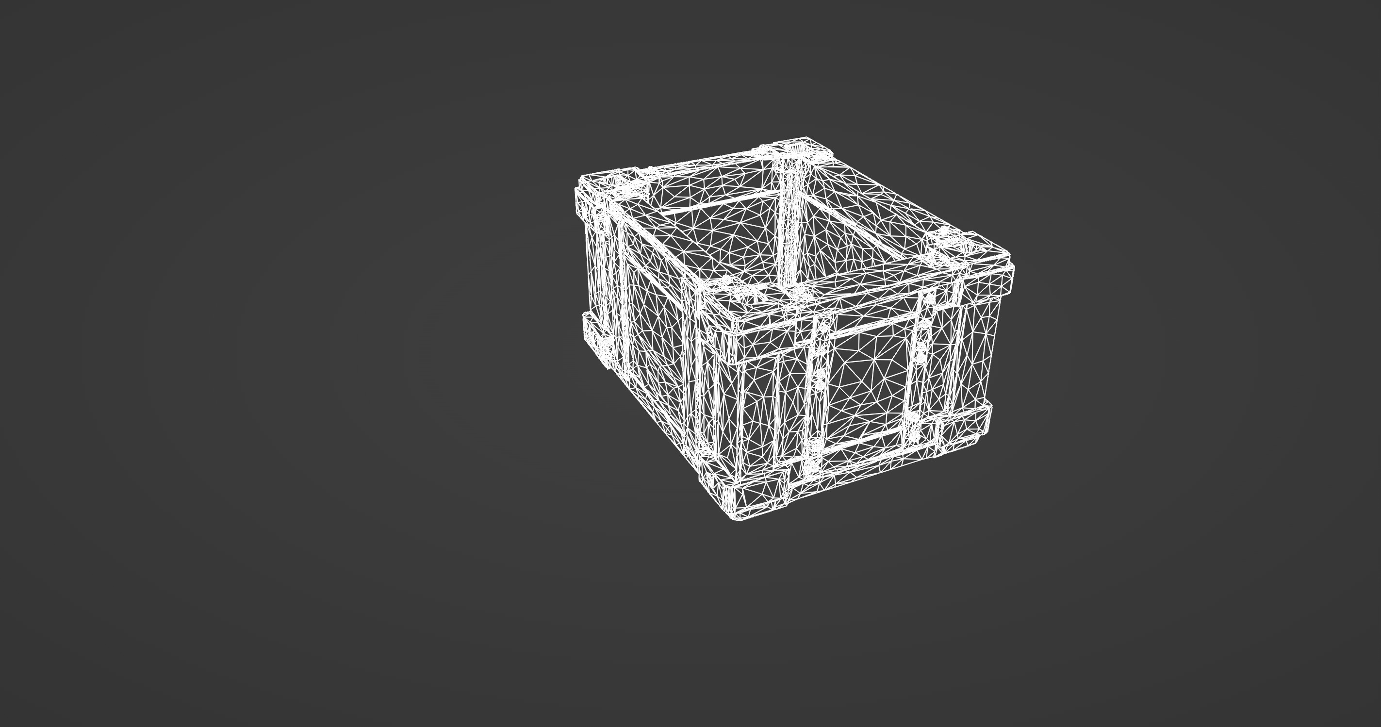 Classic Wooden Crate with Metal Reinforcements 3D model_11