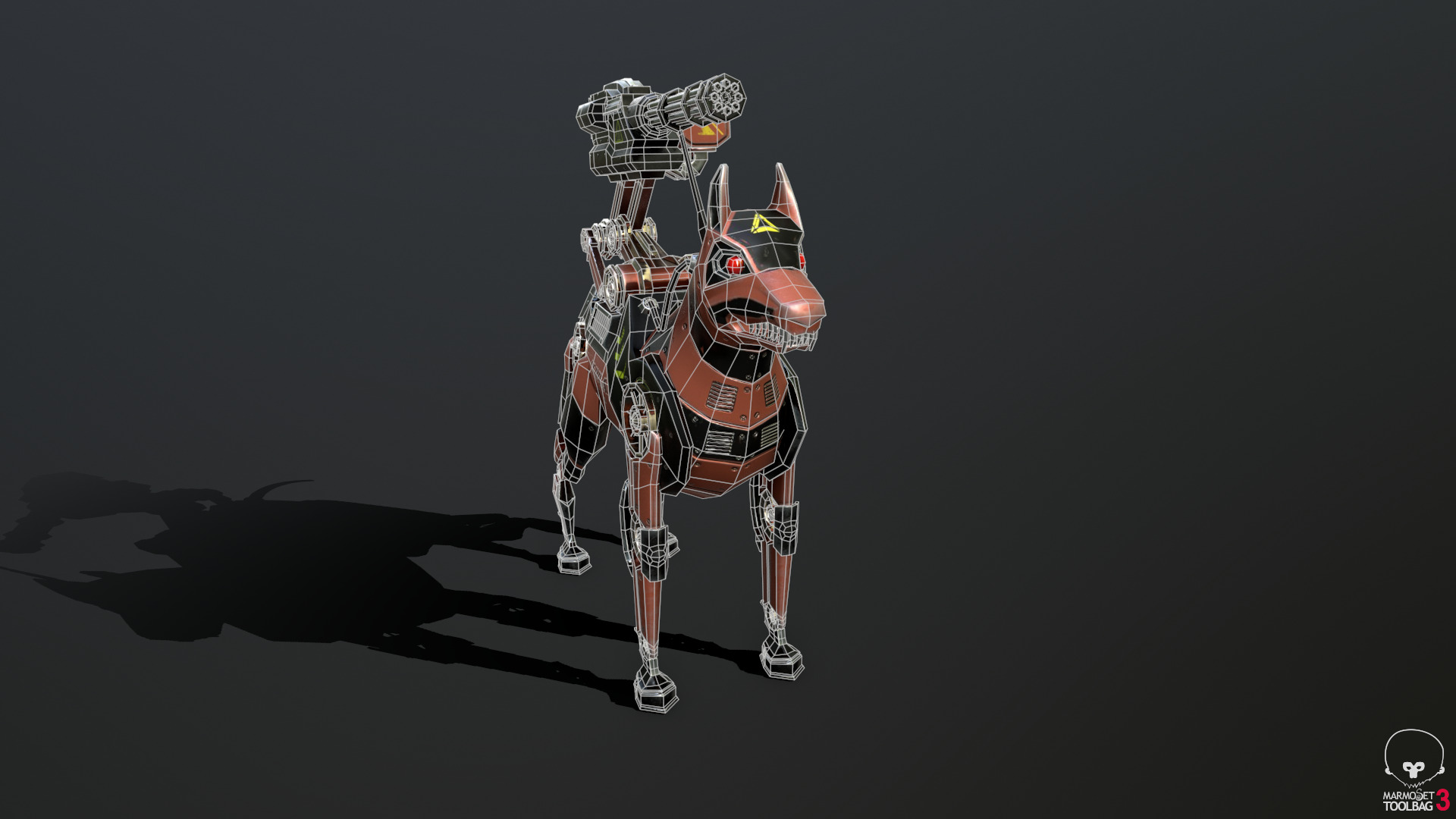 War Dog Low-poly 3D model_2