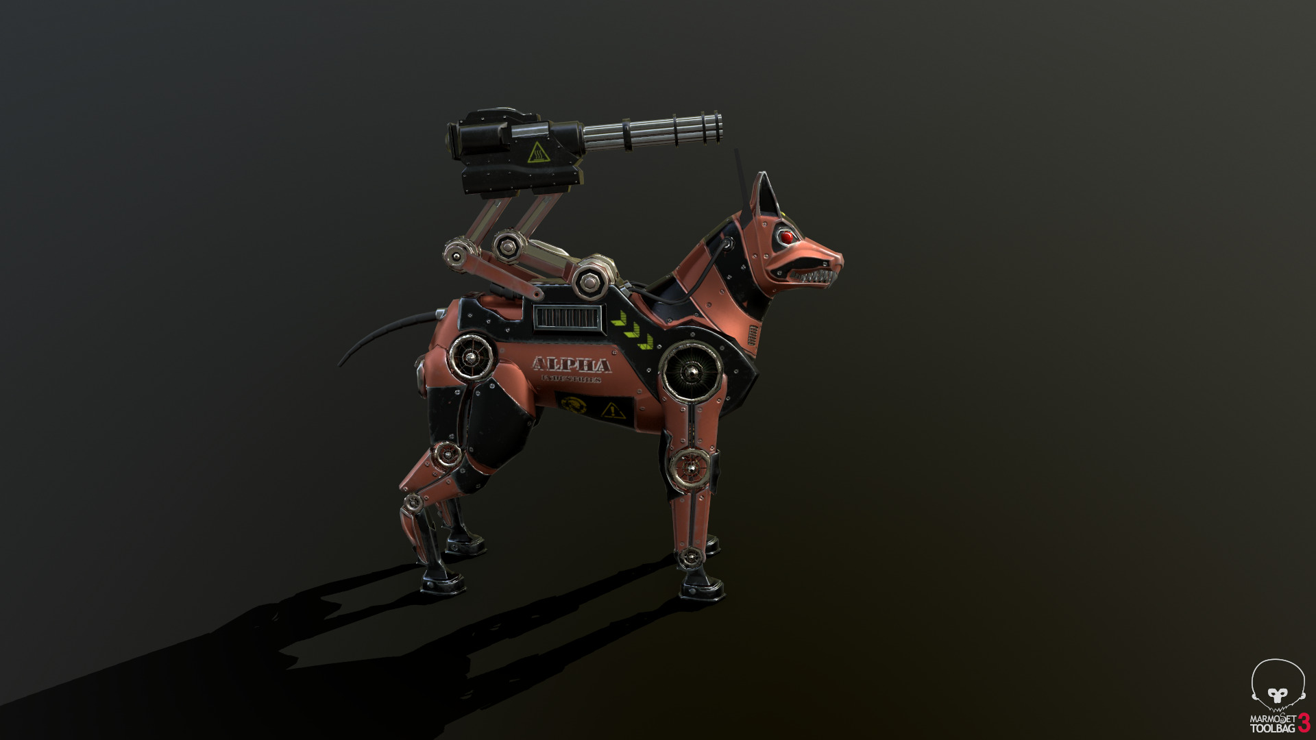 War Dog Low-poly 3D model_6