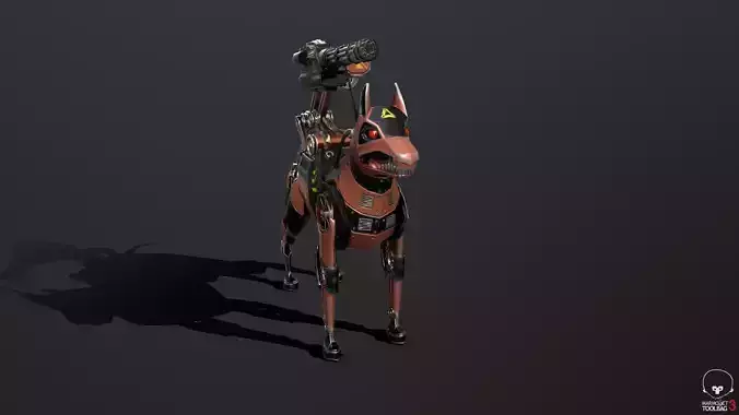 War Dog Low-poly 3D model
