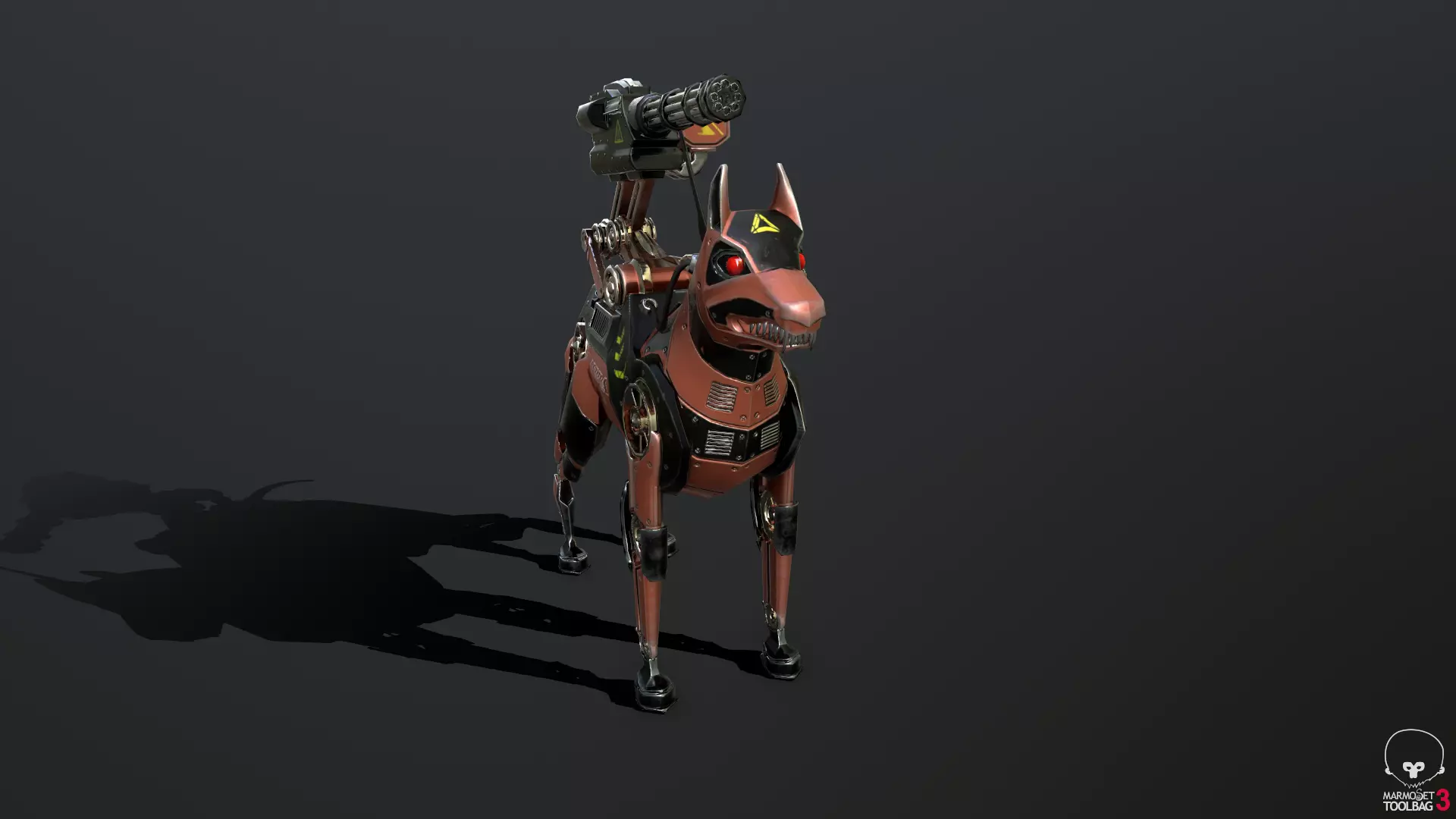 War Dog Low-poly 3D model_0
