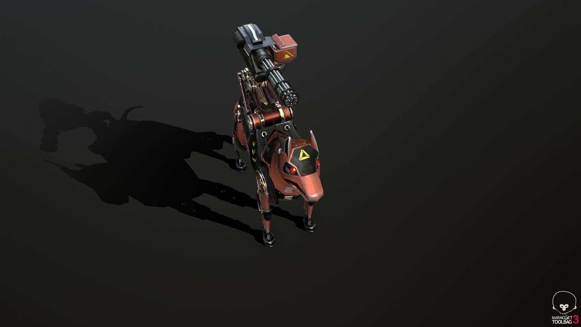 War Dog Low-poly 3D model_7