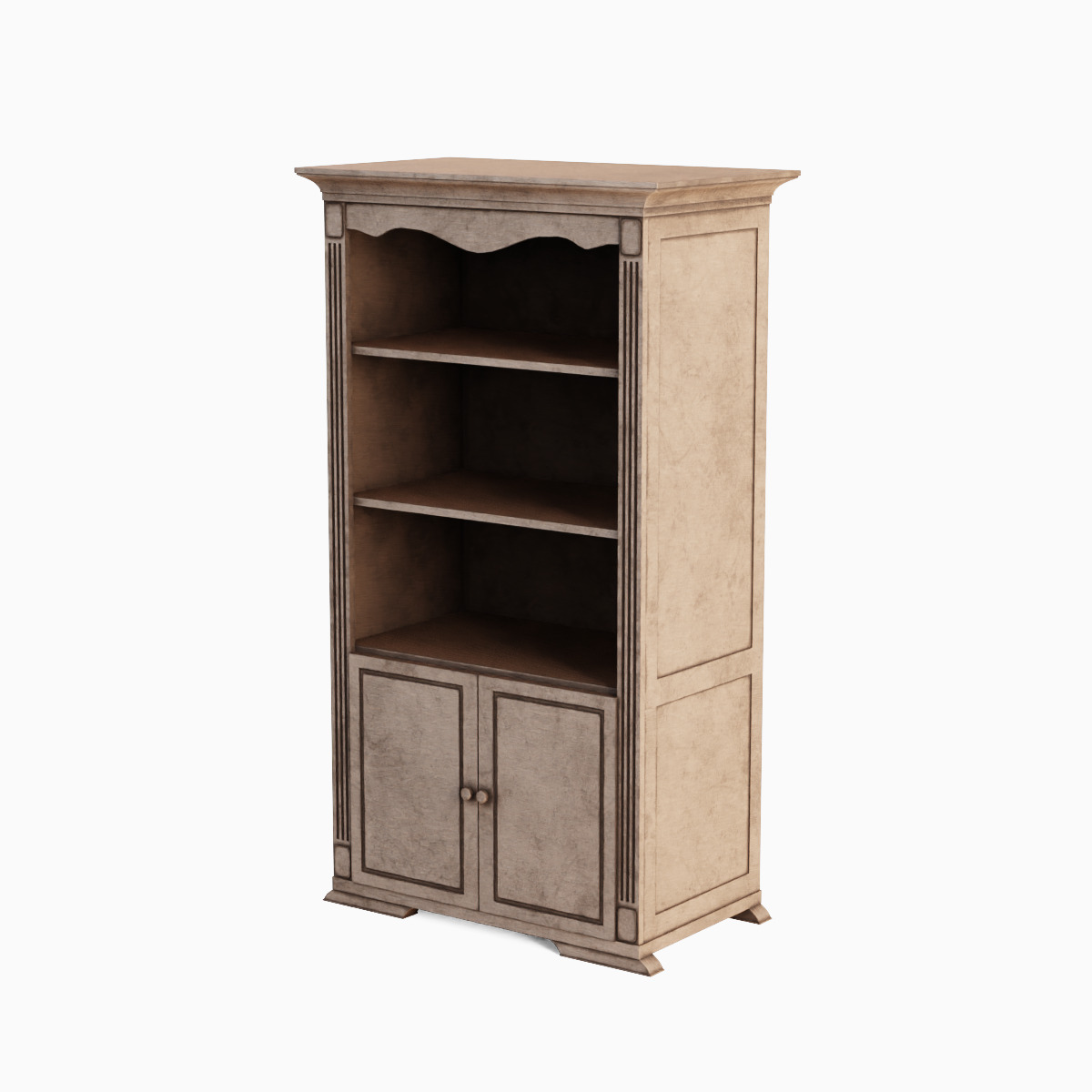 Antique Cupboard 04 Low-poly 3D model_1