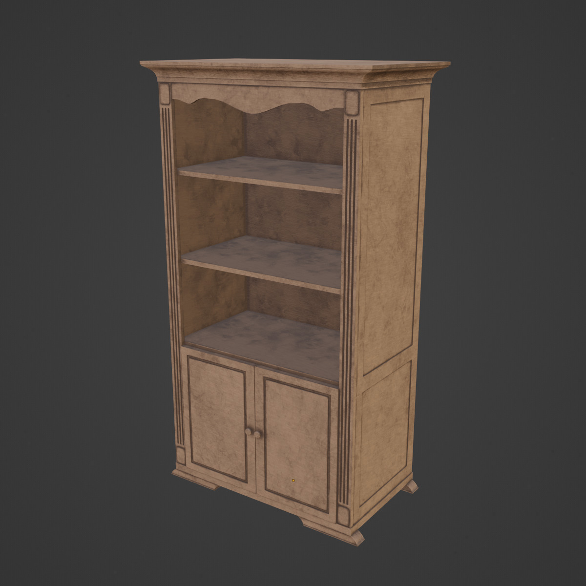 Antique Cupboard 04 Low-poly 3D model_6