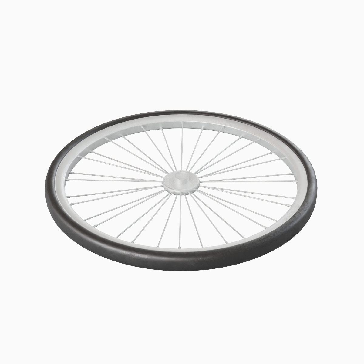Bicycle Tire 02  Low-poly 3D model_2