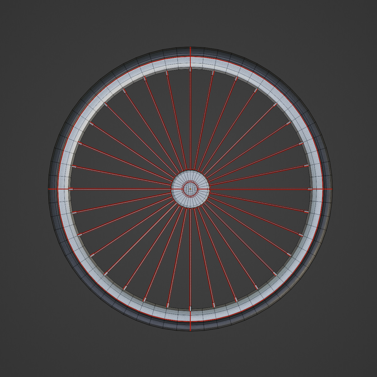 Bicycle Tire 02  Low-poly 3D model_6
