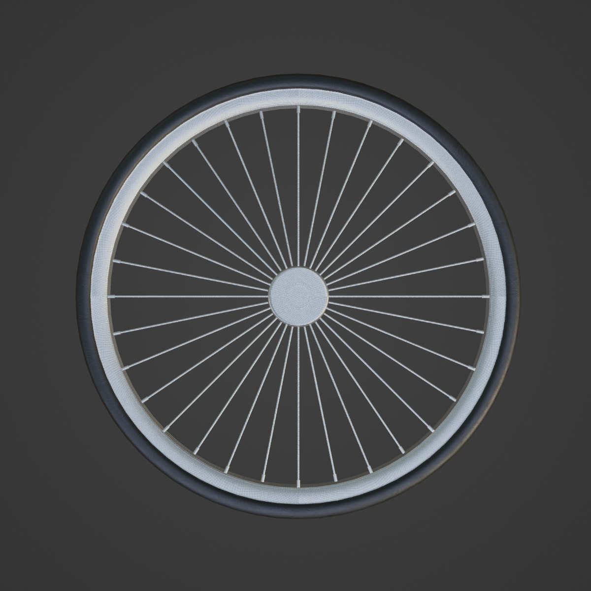 Bicycle Tire 02  Low-poly 3D model_5