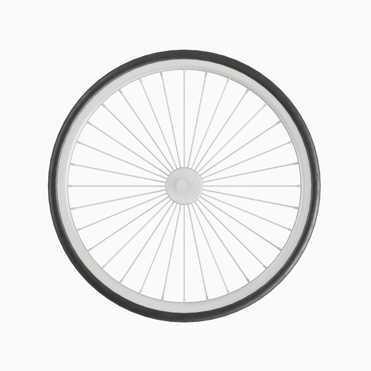 Bicycle Tire 02  Low-poly 3D model_4