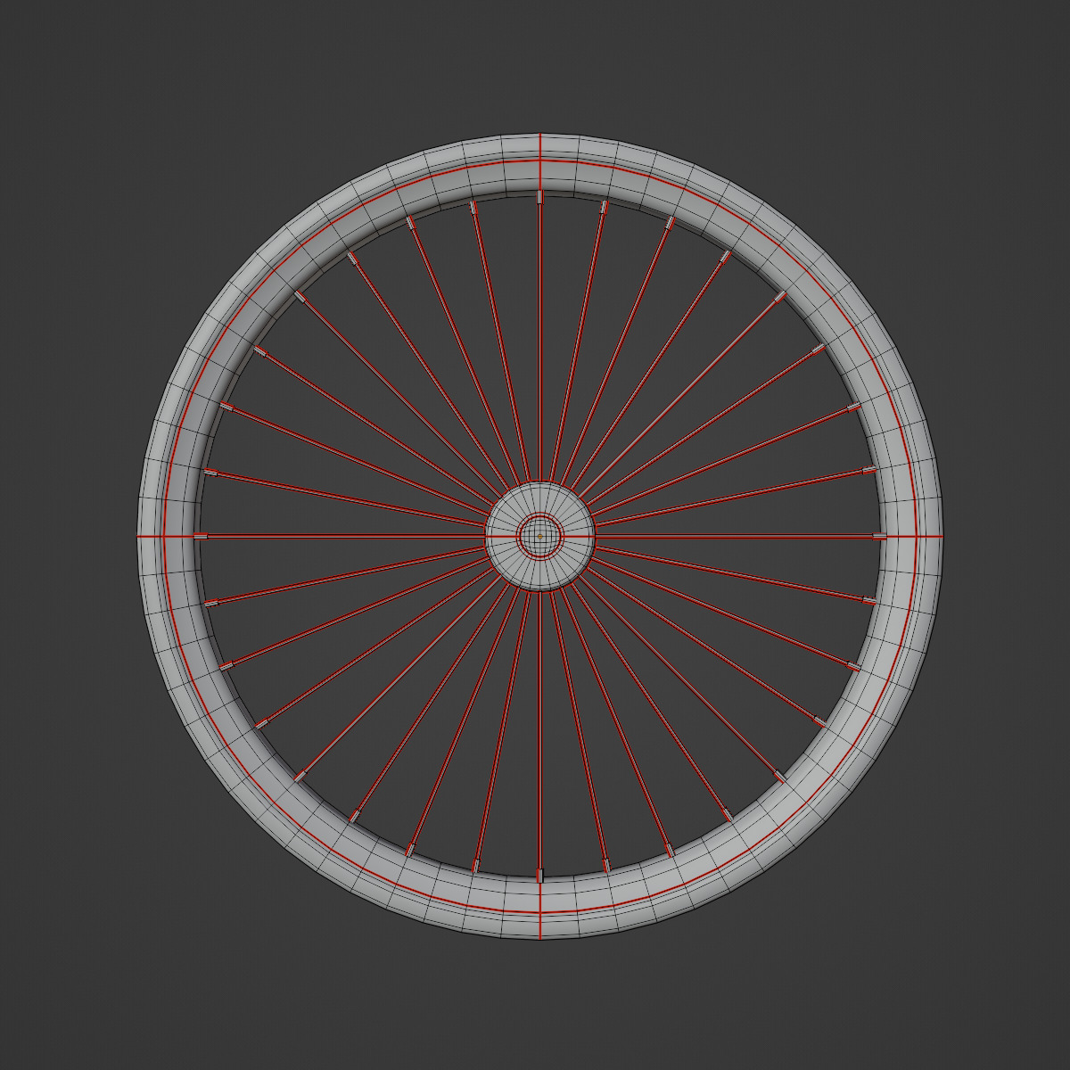 Bicycle Tire 02  Low-poly 3D model_7