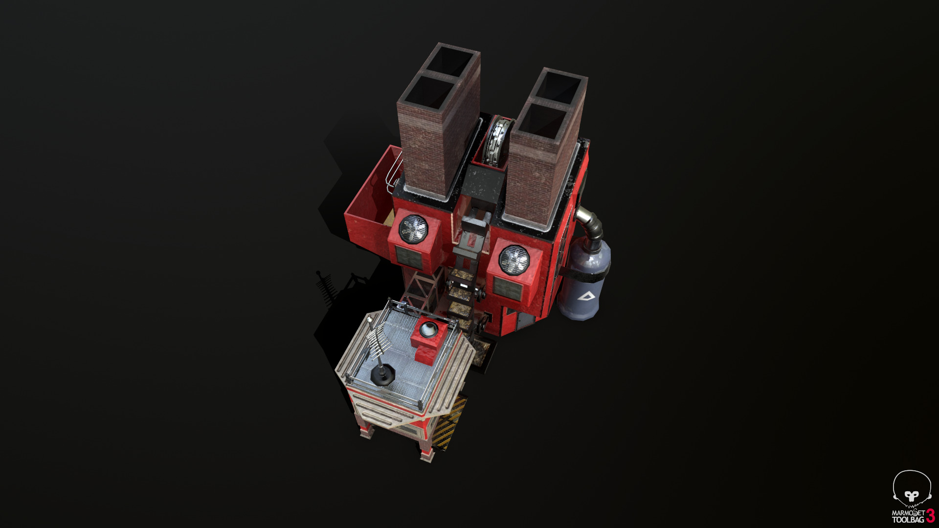 Ore Refinery Low-poly 3D model_8